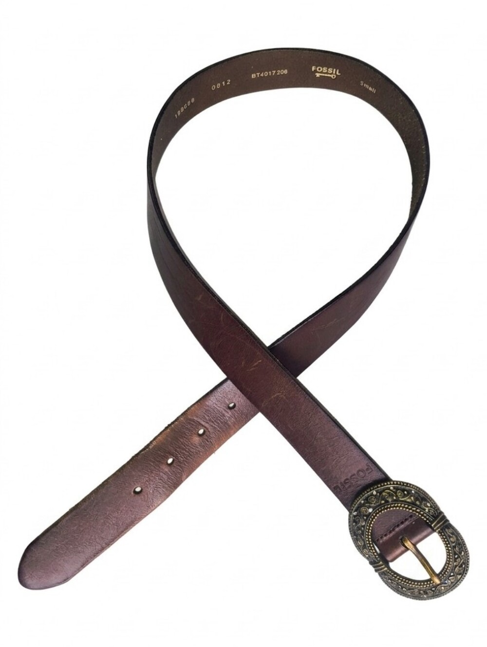 Fossil Brown Leather Belt | Size Small